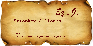 Sztankov Julianna névjegykártya