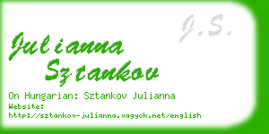julianna sztankov business card